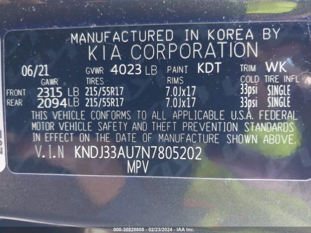 KNDJ33AU7N7805202 KIA SOUL EX