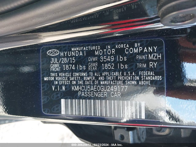 Hyundai Accent Sport 2016 KMHCU5AE0GU249177 Image 9