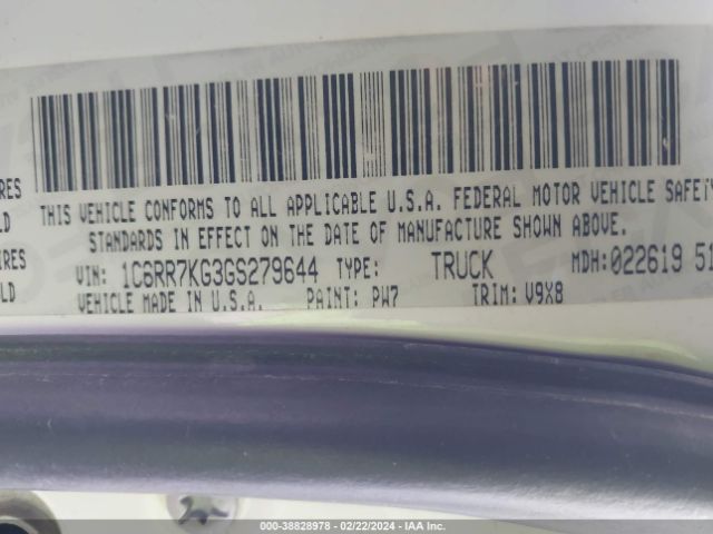 1C6RR7KG3GS279644 RAM 1500 Tradesman