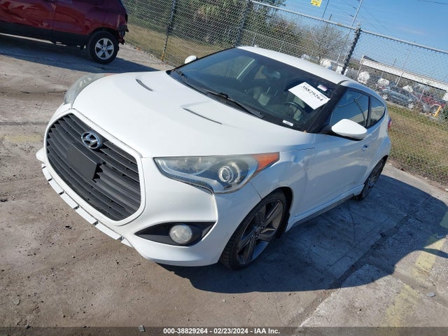 Hyundai Veloster Turbo W/black 2014 KMHTC6AE6EU199357 Image 2