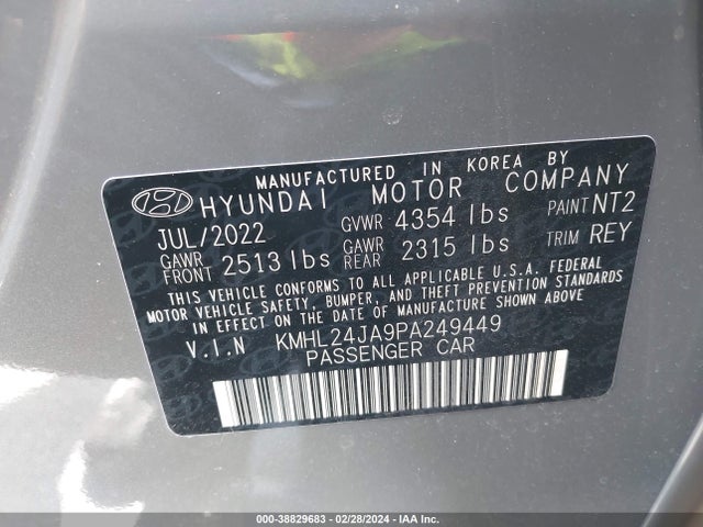 Hyundai SONATA SE 2023 KMHL24JA9PA249449 Image 9