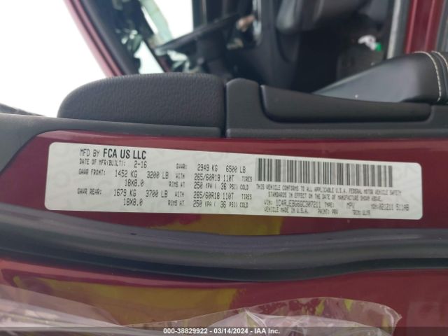 1C4RJEBG6GC307211 Jeep Grand Cherokee Limited