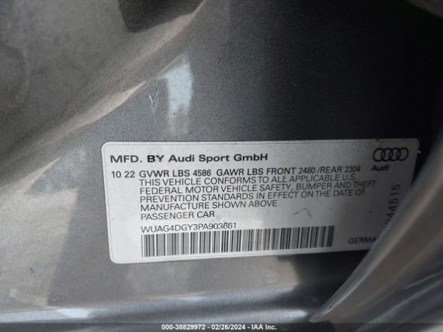 WUAG4DGY3PA903661 Audi Rs 3 Tfsi Quattro S Tronic