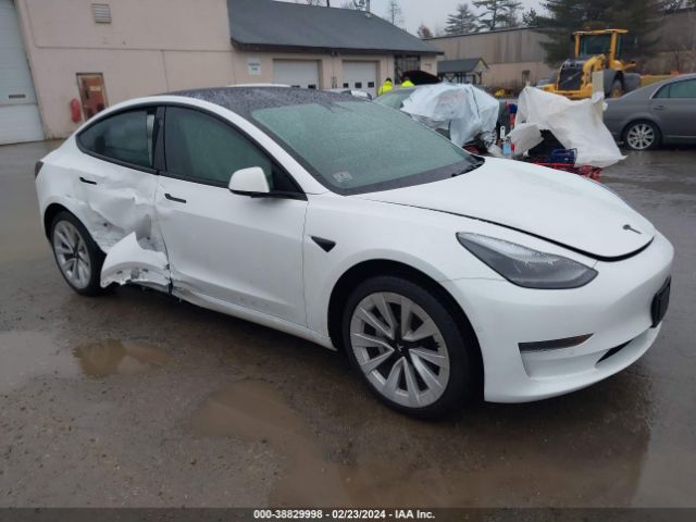 Продаж на аукціоні авто 2022 Tesla Model 3 Rear-wheel Drive, vin: 5YJ3E1EAXNF330453, номер лоту: 38829998