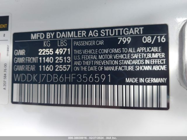 2017 MERCEDES-BENZ E 550 WDDKJ7DB6HF356591 Photo 8