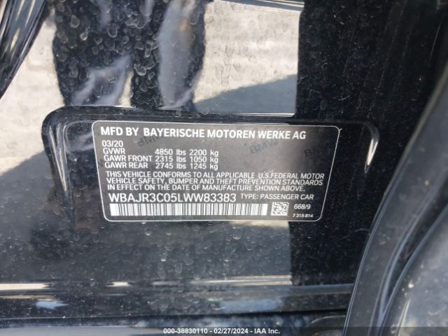 WBAJR3C05LWW83383 BMW 530 I