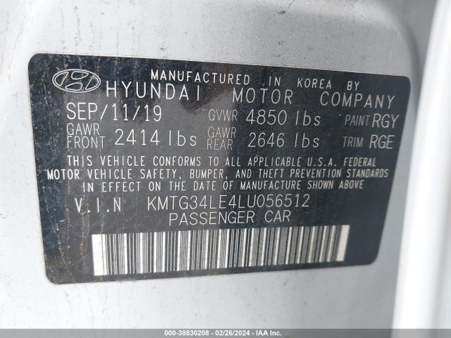 Genesis G70 3.3t Rwd 2020 KMTG34LE4LU056512 Image 9