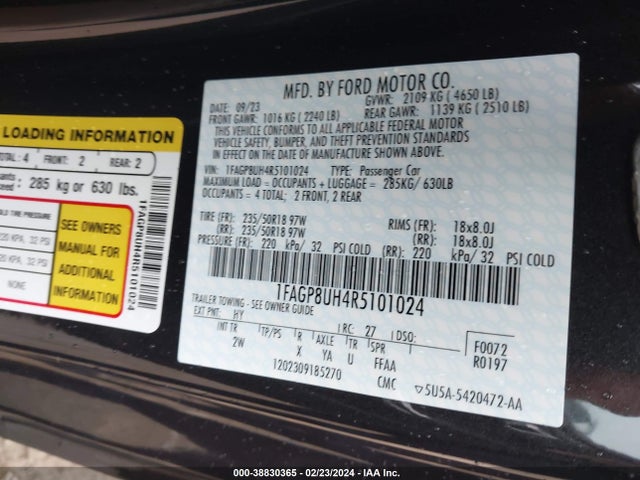 Ford Mustang Ecoboost 2024 1FAGP8UH4R5101024 Image 9