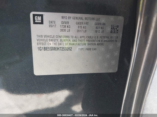 Chevrolet Cruze Lt Auto 2017 1G1BE5SM6H7253262 Image 9