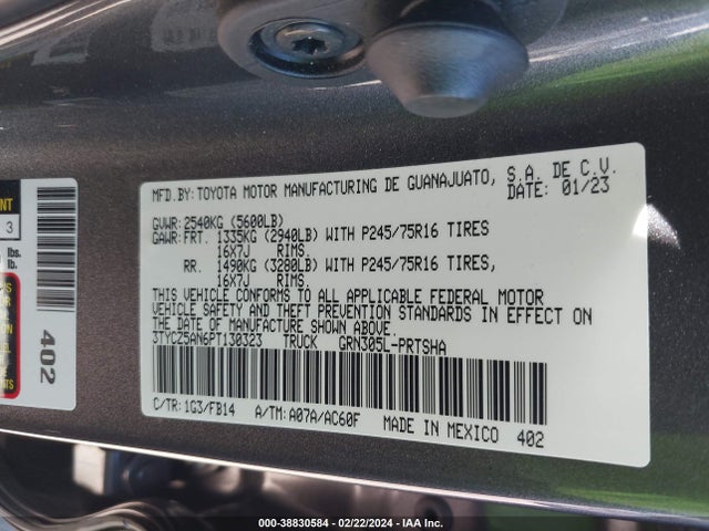 Toyota Tacoma Sr V6 2023 3TYCZ5AN6PT130323 Image 9