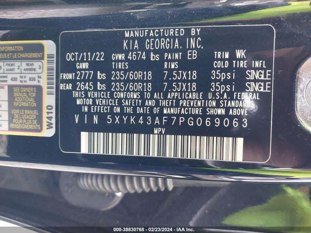 KIA Sportage Sx 2023 5XYK43AF7PG069063 Image 9