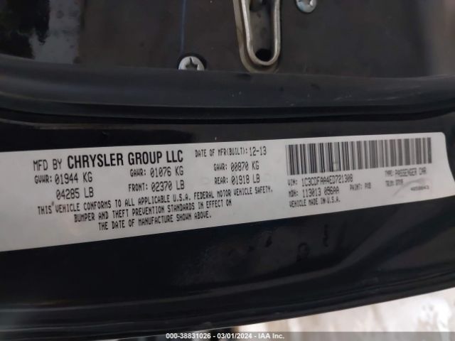 1C3CDFAA4ED721308 Dodge DART SE