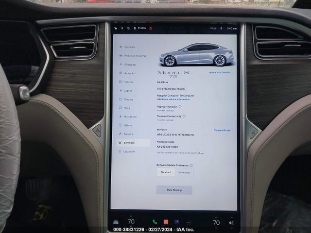 Tesla Model S 60/70/75/85 2016 5YJSA1E18GF153315 Image 19