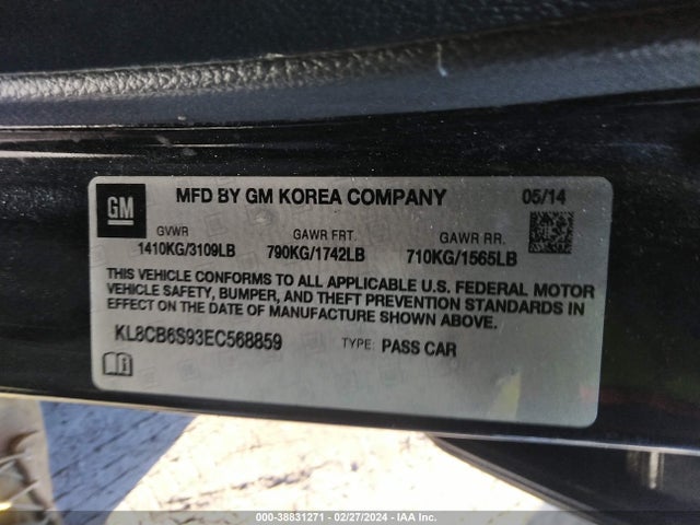 Chevrolet Spark Ls Auto 2014 KL8CB6S93EC568859 Image 9