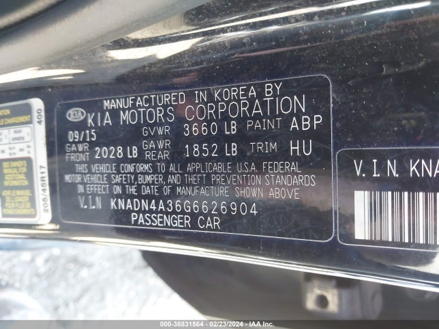 KIA Rio Sx 2016 KNADN4A36G6626904 Image 9