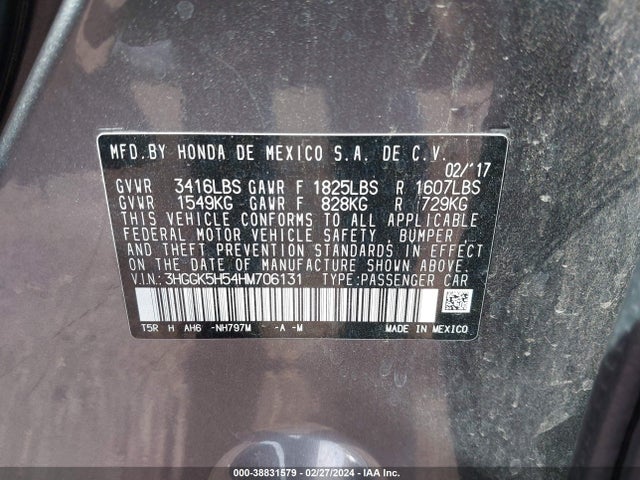 Honda FIT LX 2017 3HGGK5H54HM706131 Image 9