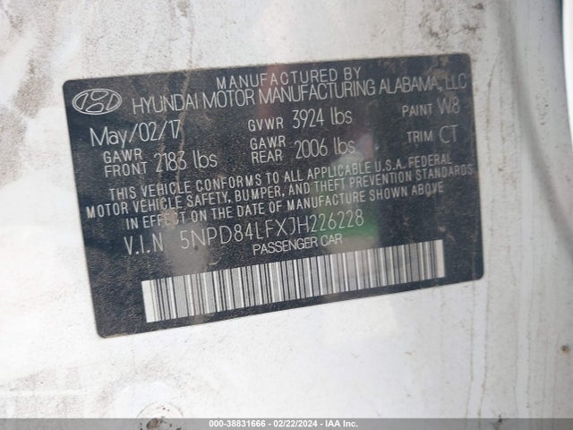 Hyundai Elantra Value Edition 2018 5NPD84LFXJH226228 Image 9