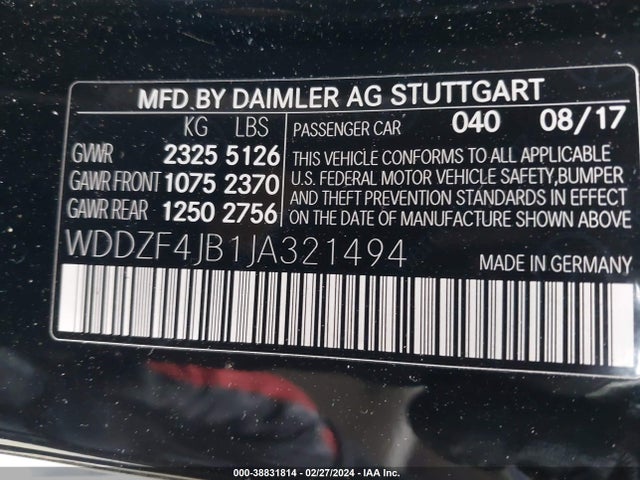 Mercedes-Benz E 300 2018 WDDZF4JB1JA321494 Image 9