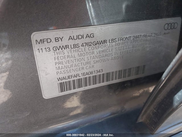 WAUEFAFL1EA081343 Audi A4 2.0t Premium