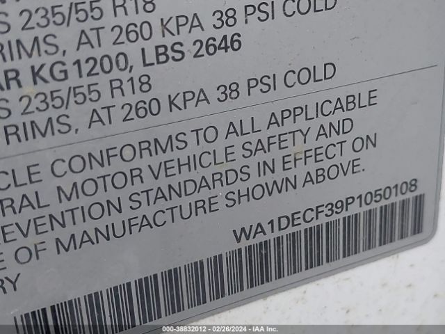 WA1DECF39P1050108 Audi Q3 Premium 45 Tfsi S Line Quattro Tiptronic