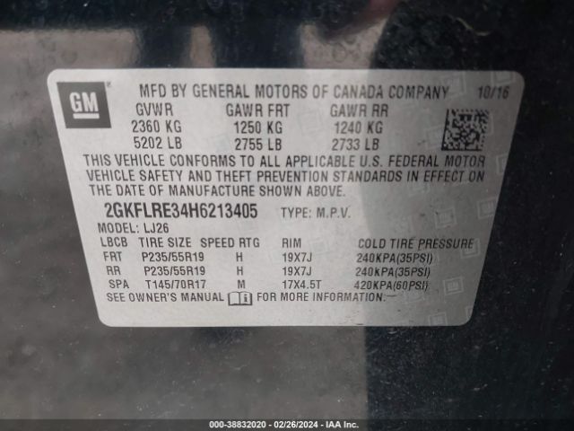 2GKFLRE34H6213405 GMC Terrain Denali