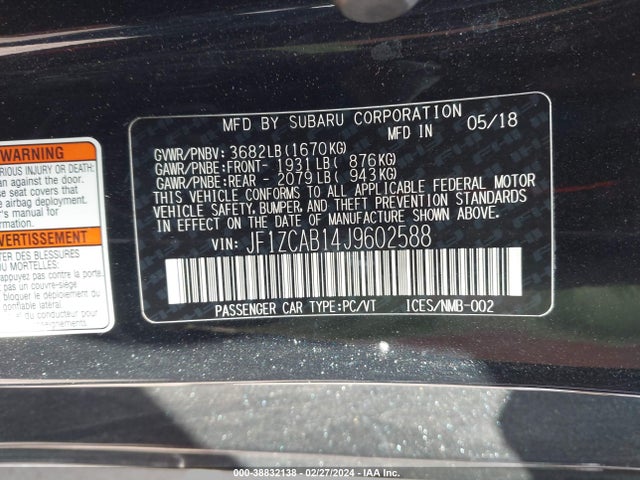 Subaru Brz Premium 2018 JF1ZCAB14J9602588 Image 9