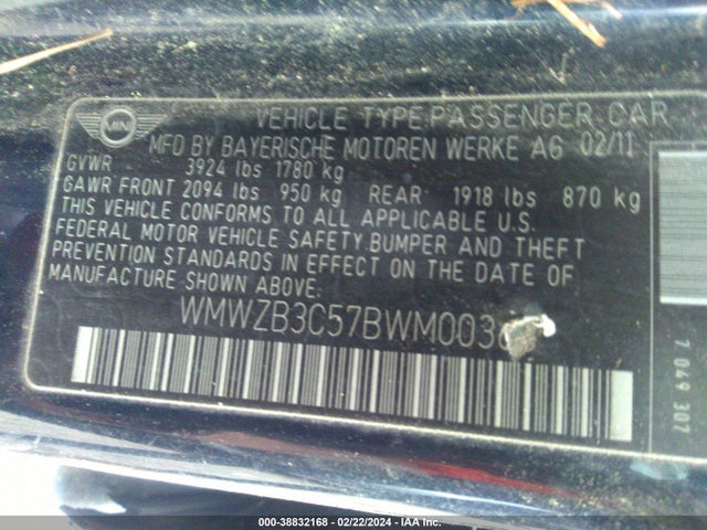 2011 MINI COOPER COUNTRYMAN WMWZB3C57BWM00368 Photo 8