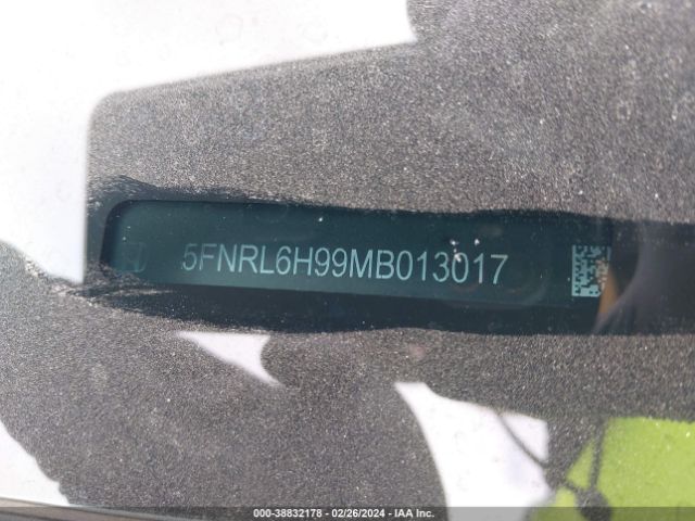 5FNRL6H99MB013017 Honda Odyssey Elite