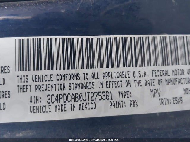 Dodge JOURNEY SE 2018 3C4PDCAB0JT275361 Image 9