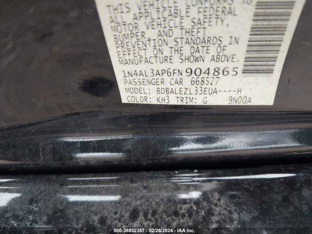 Nissan Altima 2.5 S 2015 1N4AL3AP6FN904865 Image 9