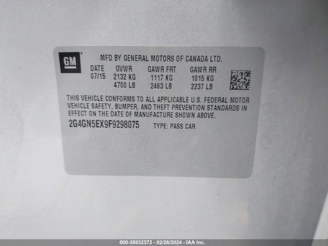 Buick Regal Turbo/e-assist Premium I 2015 2G4GN5EX9F9298075 Image 9