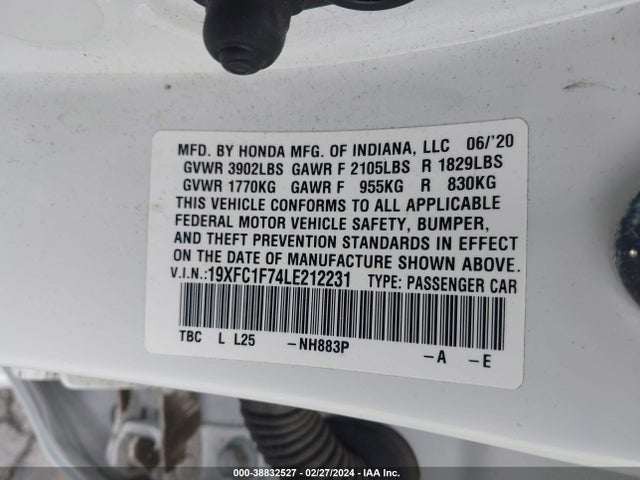 Honda Civic Ex-l 2020 19XFC1F74LE212231 Image 9
