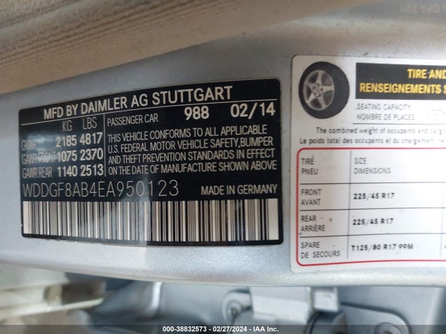 WDDGF8AB4EA950123 Mercedes-Benz C 300 Luxury 4matic/sport 4matic