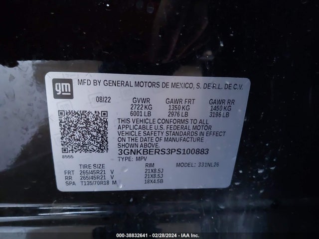 Chevrolet BLAZER RS 2023 3GNKBERS3PS100883 Image 9