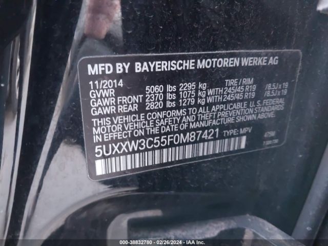 5UXXW3C55F0M87421 BMW X4 Xdrive28i