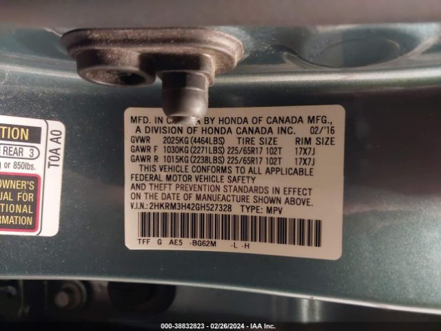 2HKRM3H42GH527328 Honda CR-V SE