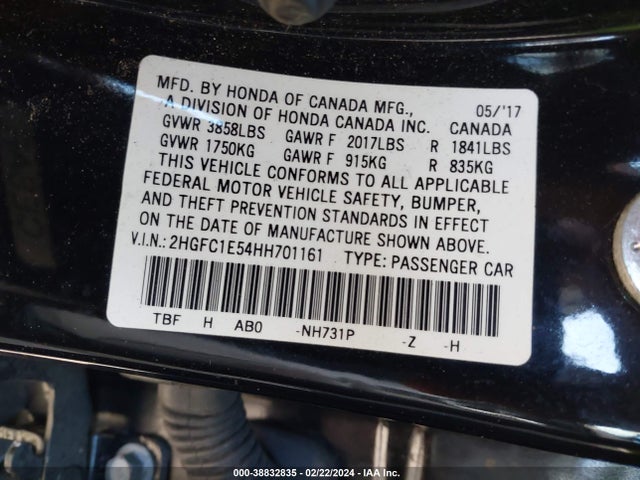 Honda CIVIC SI 2017 2HGFC1E54HH701161 Image 9