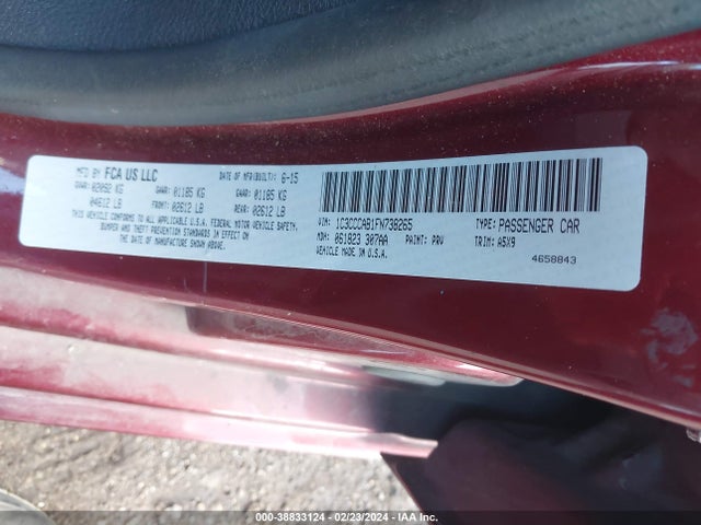 1C3CCCAB1FN738265 Chrysler 200 Limited