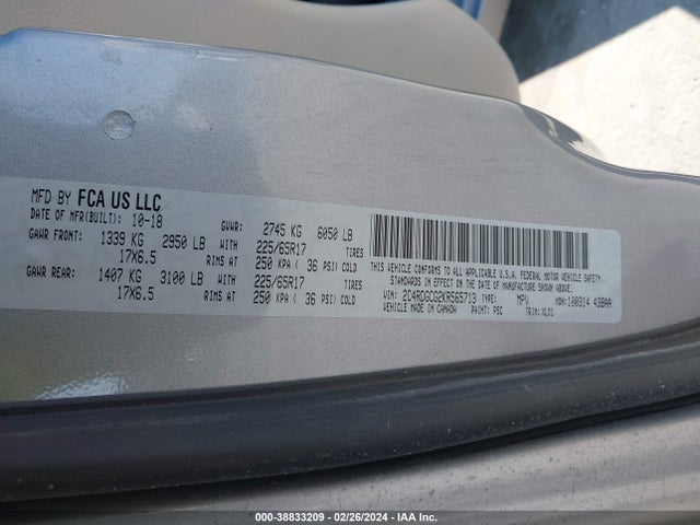 Dodge Grand Caravan Sxt 2019 2C4RDGCG2KR565713 Image 9
