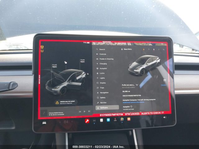 5YJYGDED7MF107118 Tesla Model Y Standard Range Rear-wheel Drive