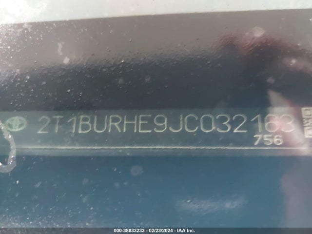 Toyota COROLLA LE 2018 2T1BURHE9JC032163 Image 9