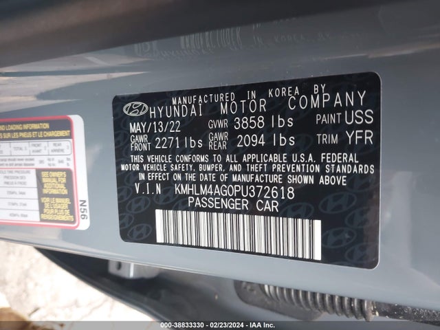 Hyundai ELANTRA SEL 2023 KMHLM4AG0PU372618 Image 9
