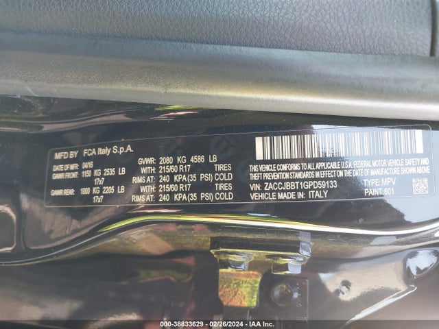 Jeep Renegade Latitude 2016 ZACCJBBT1GPD59133 Image 9
