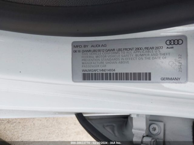 WAUW2AFC1HN014934 Audi A7 3.0t Premium Plus