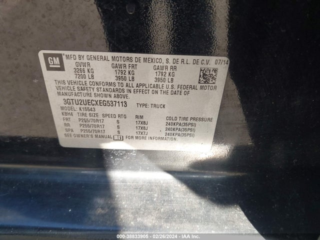 GMC Sierra 1500 Sle 2014 3GTU2UECXEG537113 Image 9