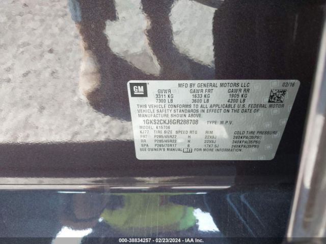 1GKS2CKJ6GR288708 GMC YUKON DENALI