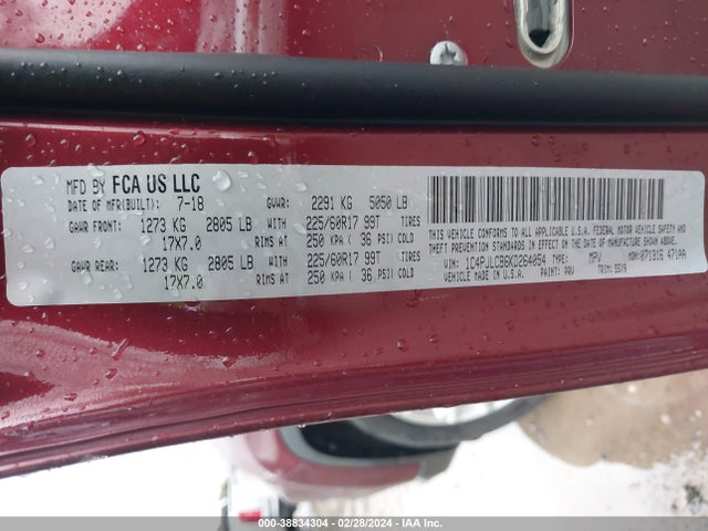 1C4PJLCB6KD264054 Jeep Cherokee Latitude Fwd