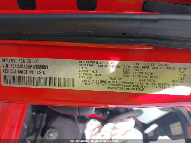 2023 JEEP WRANGLER 1C4HJXAG5PW659669 Photo 8