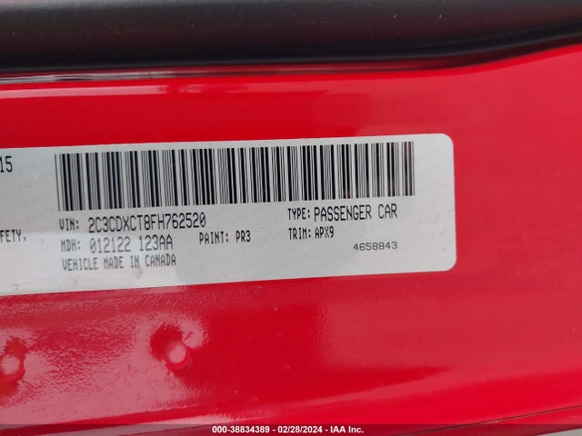 Dodge CHARGER R/T 2015 2C3CDXCT8FH762520 Image 9