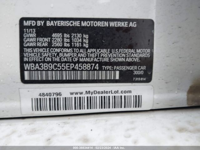 WBA3B9C55EP458874 BMW 335i Xdrive